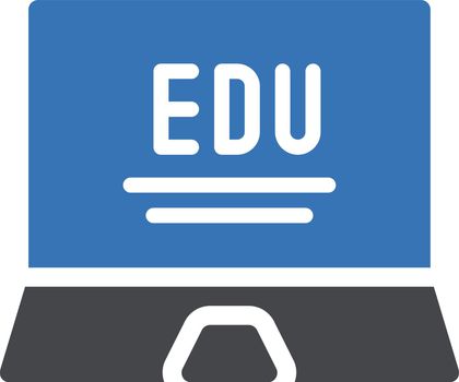 online education vector glyph colour icon