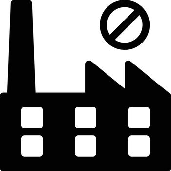 factory vector glyph flat icon
