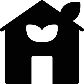 green house vector glyph flat icon