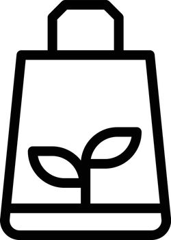 Ecology bag vector thin line icon