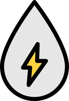fuel drop vector line colour icon