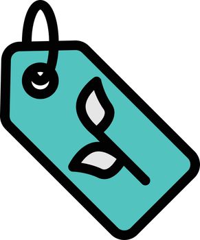 ecology tag vector line colour icon
