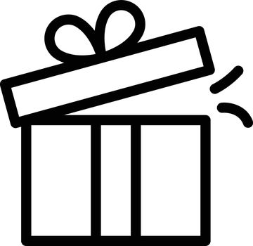 gift vector thin line icon