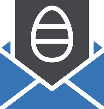 easter invitation vector glyph colour icon