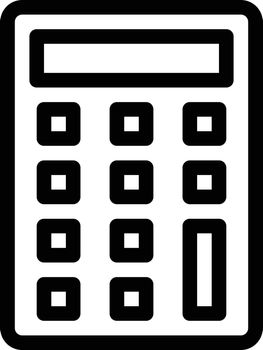 calculator vector thin line icon