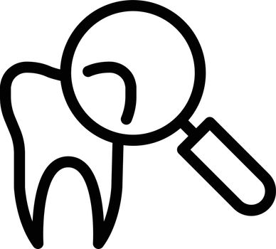 glass teeth vector thin line icon