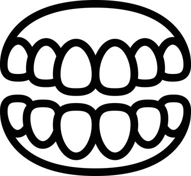 teeth vector thin line icon