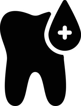 oral blood vector glyph flat icon