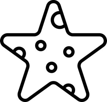 starfish vector thin line icon