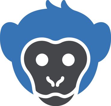 monkey vector glyph colour icon