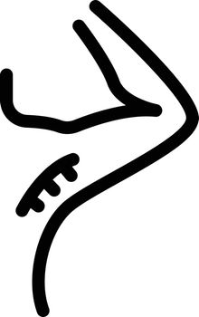 underarm vector thin line icon