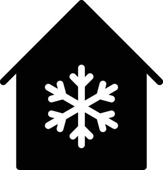 snowflake vector glyph flat icon