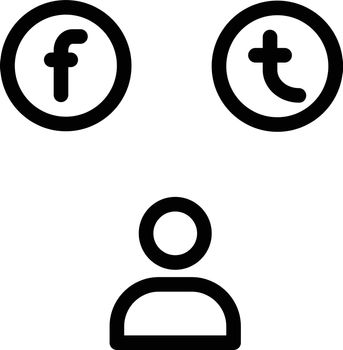 social vector thin line icon