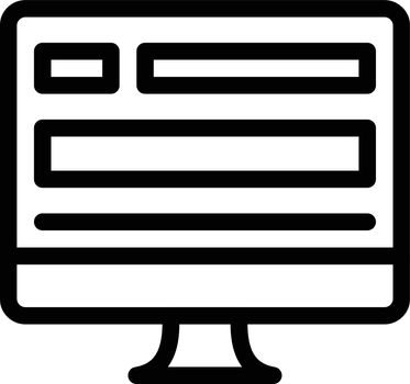 webpage vector thin line icon