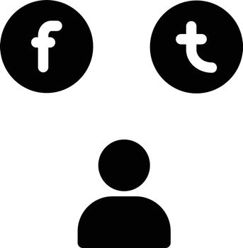 social vector glyph flat icon