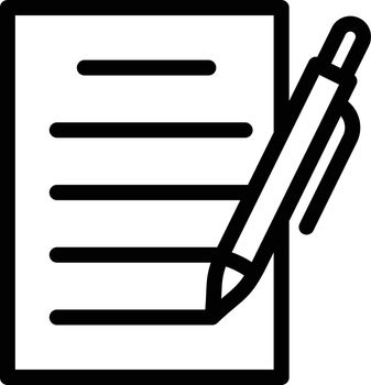 sign document vector thin line icon