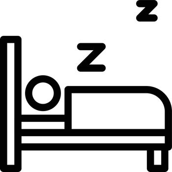 sleep vector thin line icon