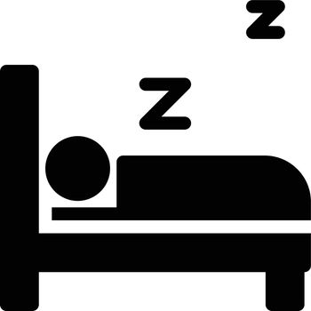 sleep vector glyph flat icon