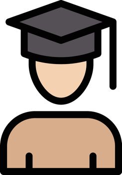 graduation vector line colour icon