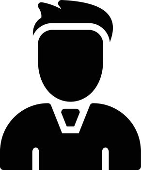 business man vector glyph flat icon