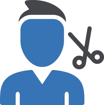 barber vector glyph colour icon