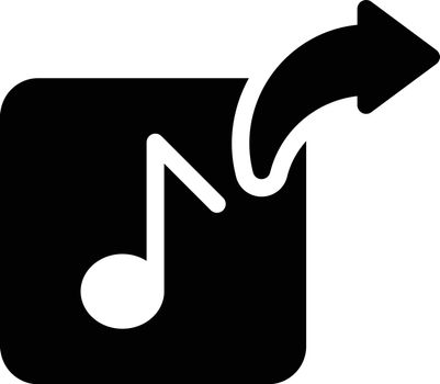 music share vector glyph flat icon
