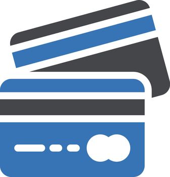 credit card vector glyph colour icon