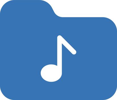folder music vector glyph colour icon