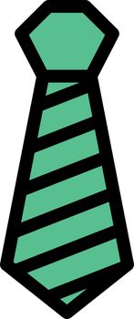 tie vector line colour icon