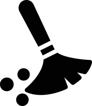 broom vector glyph flat icon
