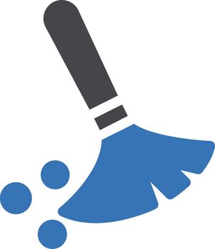broom vector glyph colour icon