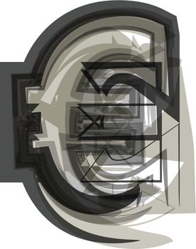 Abstract Euro Symbol illustration