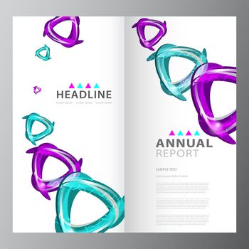 Annual business report brochure layout template design