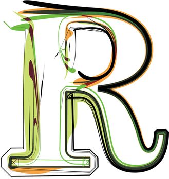 Organic type. Letter R