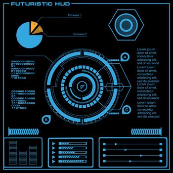 Futuristic virtual graphic touch user interface