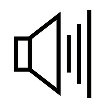 thin line sharp vector icon / sound, speaker