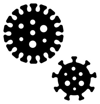 Corona virus (covid-19 ) / flu / influenza vector icon illustration