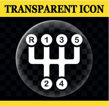 Illustration of gearbox vector circle transparent icon