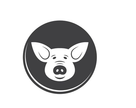 pig vector icon illustration design template
