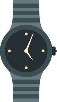 Wrist watch icon in flat style on a white background