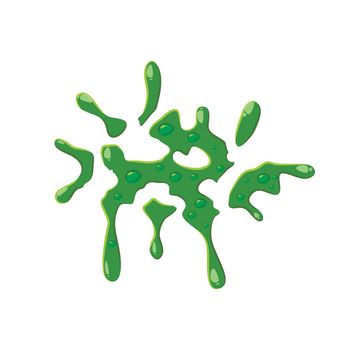 Slime spot isolated on white background. Green slime spot vector illustration
