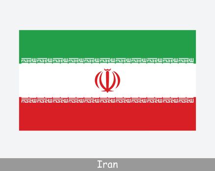National Flag of Iran. Iranian Country Flag. Islamic Republic of Iran Detailed Banner. EPS Vector Illustration Cut File