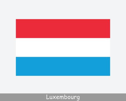 National Flag of Luxembourg. Country Flag. Grand Duchy of Luxembourg Country Flag Detailed Banner. EPS Vector Illustration Cut File