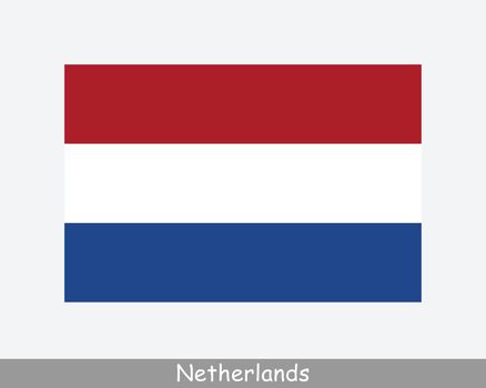 National Flag of Netherlands. Dutch Country Flag. Holland Detailed Banner. EPS Vector Illustration Cut File
