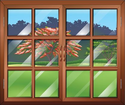Illustration of a closed window