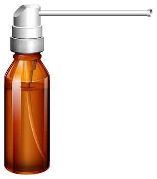 Illustration of a spray bottle on a white background