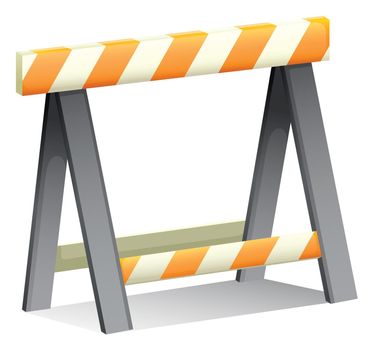 Illustration of an under construction sign on a white background