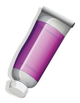 Illustration of a topview of a violet tube on a white background