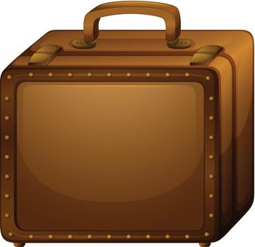 Illustration of a brown baggage on a white background