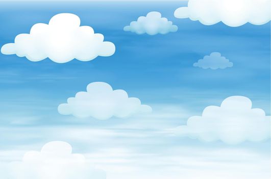 Illustration of the sky and cloud